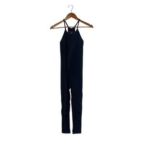 Free People movement black ribbed jumpsuit‎